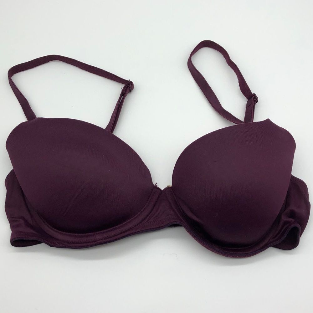 PINK Victoria’s Secret Wear Everywhere Lined Bra Purple‎ Eggplant 32C